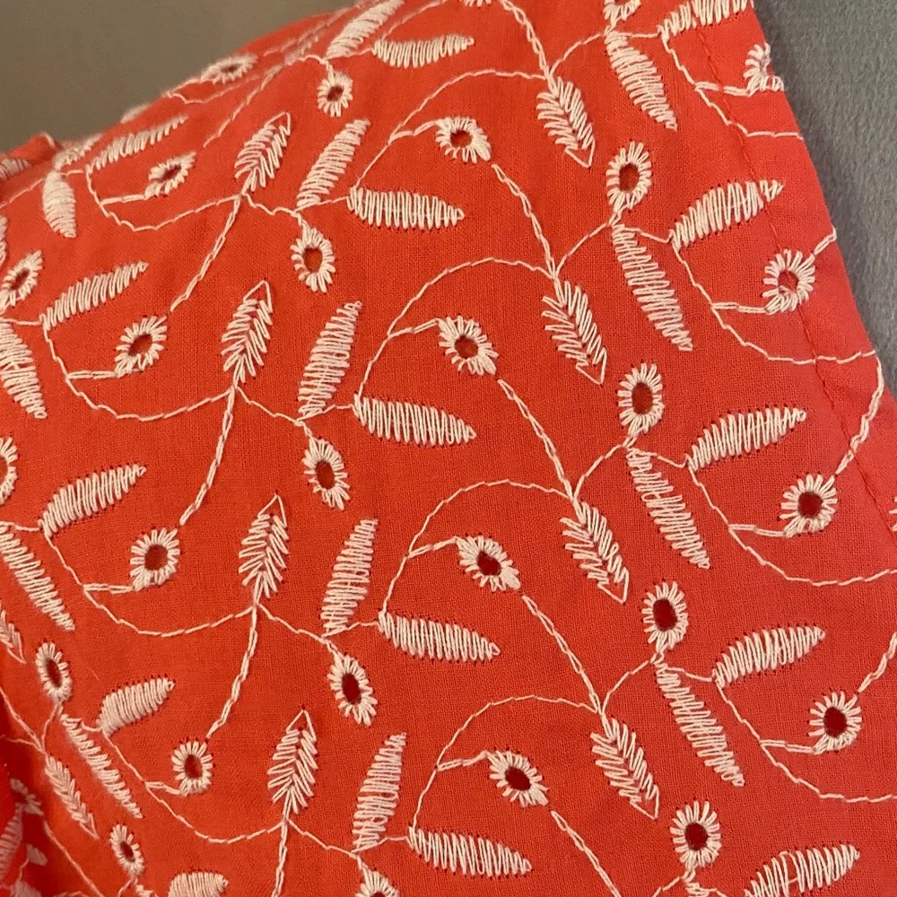 Vibrant Coral Women's Blouse - Picture 3 of 4